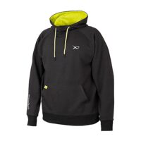 Felpa chiusa con cappuccio Black/lime MATRIX
