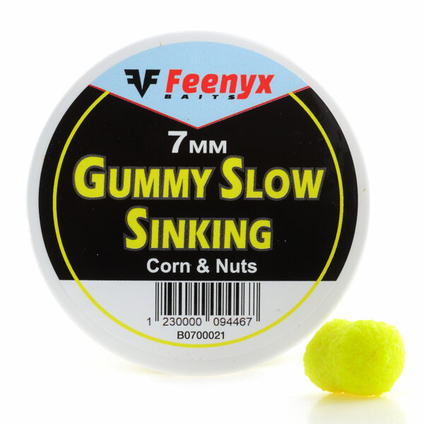 Gummy Slow Sinking Corn & Nuts 7mm FEENYX BAIT