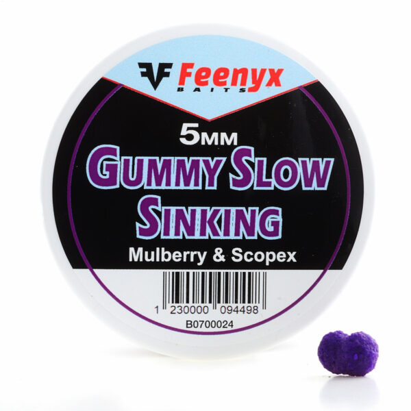 Gummy Slow Sinking Mulberry & Scopex 5mm FEENYX BAIT