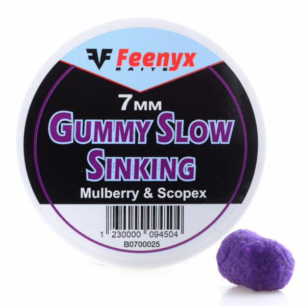 Gummy Slow Sinking Mulberry & Scopex 7mm FEENYX BAIT