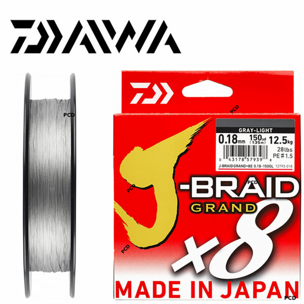 Trecciato DAIWA J-BRAID Grand Grey (135mt)