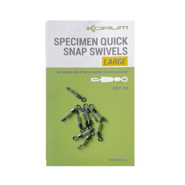 Sgancio rapido Specimen Quick Snap Swivels KORUM - immagine 2