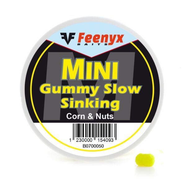 MINI Gummy Slow Sinking Corn & Nuts 3,5mm FEENYX BAIT