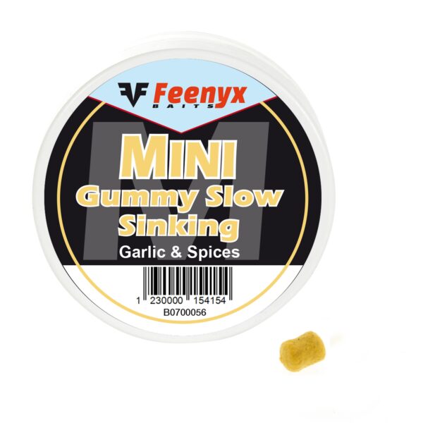 MINI Gummy Slow Sinking Garlic & Spices 3,5mm FEENYX BAIT