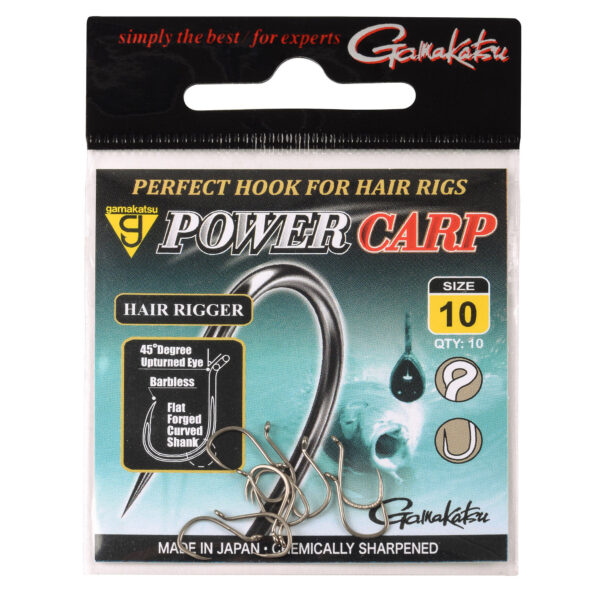 Ami GAMAKATSU Eyed Hair Rigger Barbless POWER Carp - 185171 (10pz)