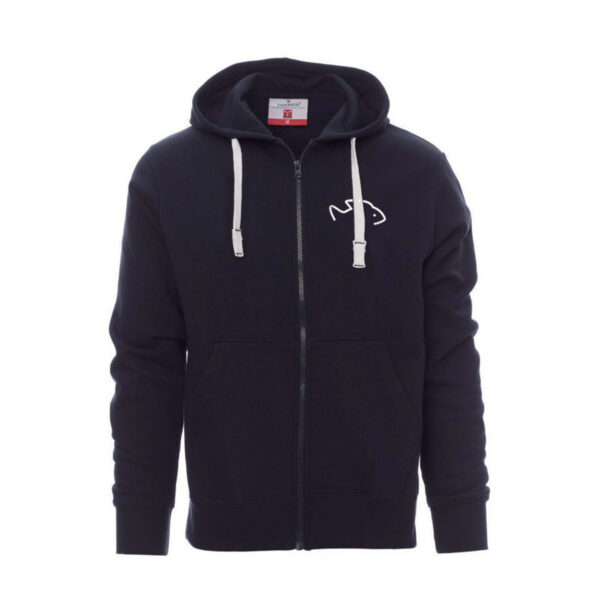 Felpa full zip con cappuccio FISHING ITALIA