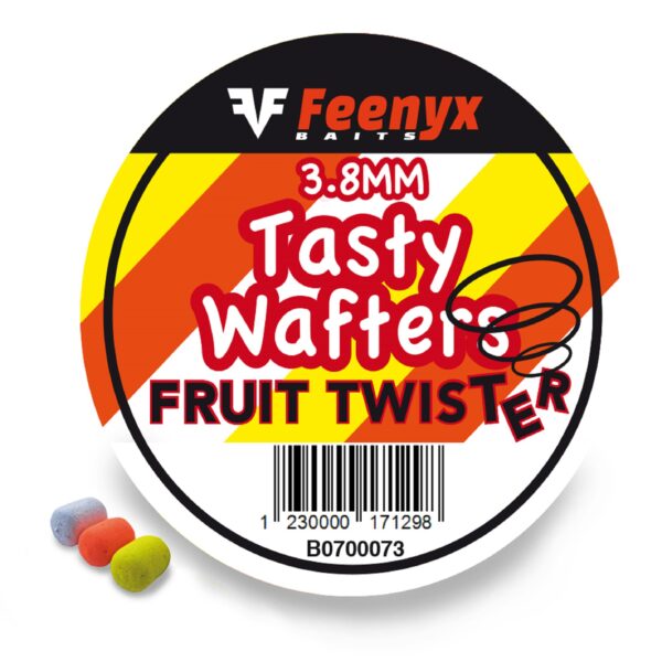 Tasty Dumbell Wafters Mix Color Fruit Twister 3.8mm FEENYX BAITS