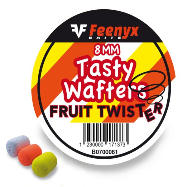Tasty Dumbell Wafters Mix Color Fruit Twister 8mm FEENYX BAITS