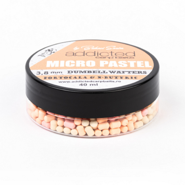 Micro Bandum Wafters Pastel ADDICTED CARP BAITS - Portolaca & N-Butyric (Arancia & Acido Butirrico) - 3,8mm - immagine 2