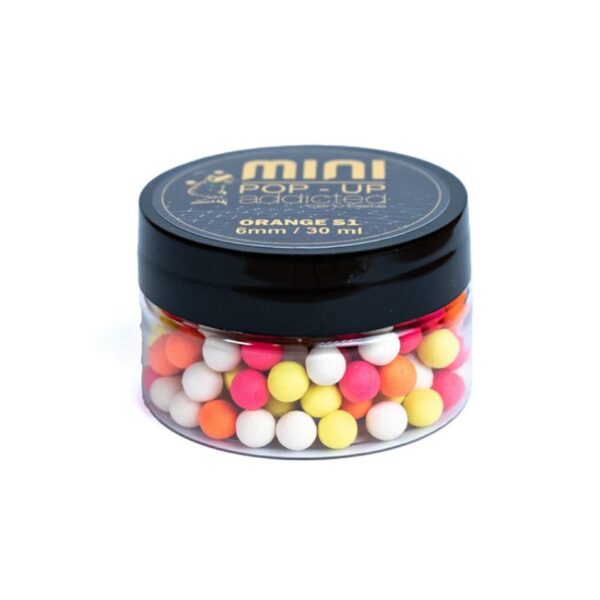 Mini Boilies Pop-up ADDICTED CARP BAITS - Orange S1 - 6mm - immagine 2