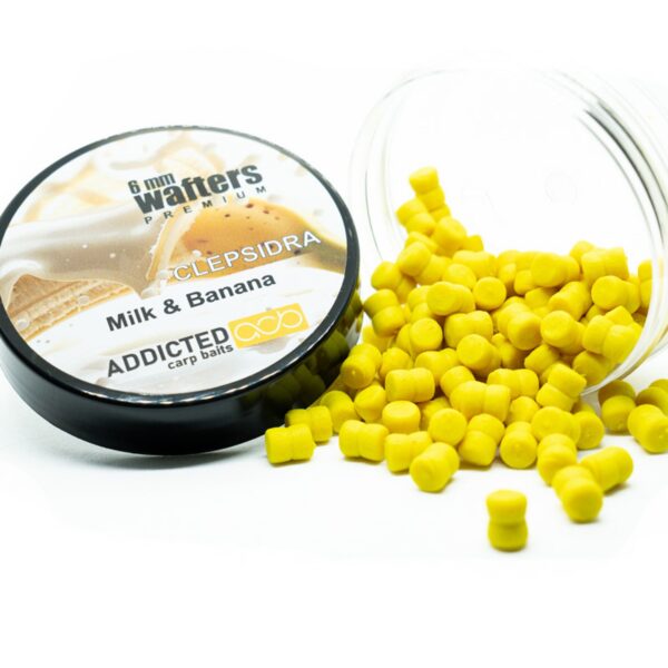 Bandum Wafters Clepsidra ADDICTED CARP BAITS - Milk & Banana (Latte & Banana) - 6mm