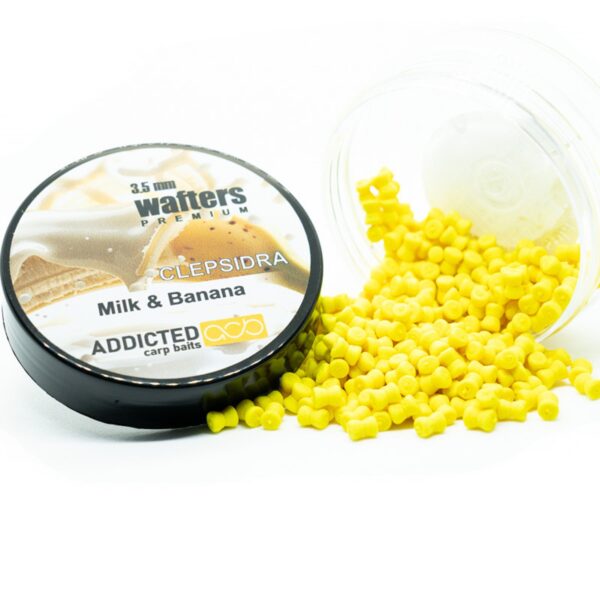 Micro Bandum Wafters Clepsidra ADDICTED CARP BAITS - Milk & Banana (Latte & Banana) - 3,5mm