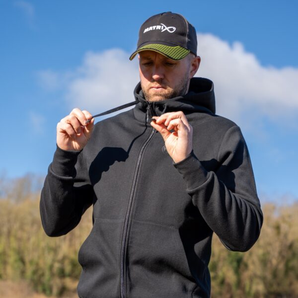 Felpa con Cappuccio Full Zip Black Stealth Hoody MATRIX - immagine 6