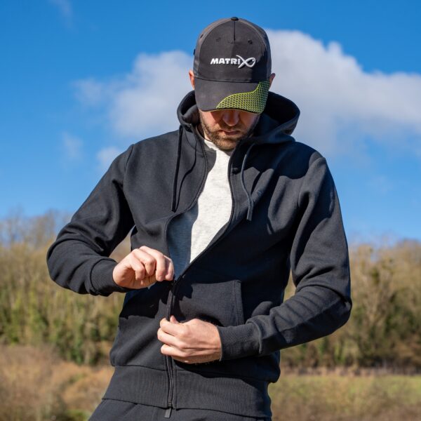 Felpa con Cappuccio Full Zip Black Stealth Hoody MATRIX - immagine 8