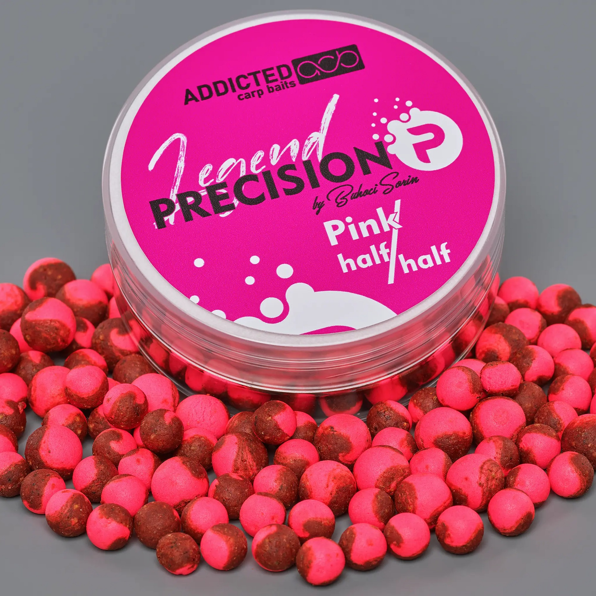 Boilies affondanti ADDICTED CARP BAITS - Precision Legend pink half & half 8/10 mm