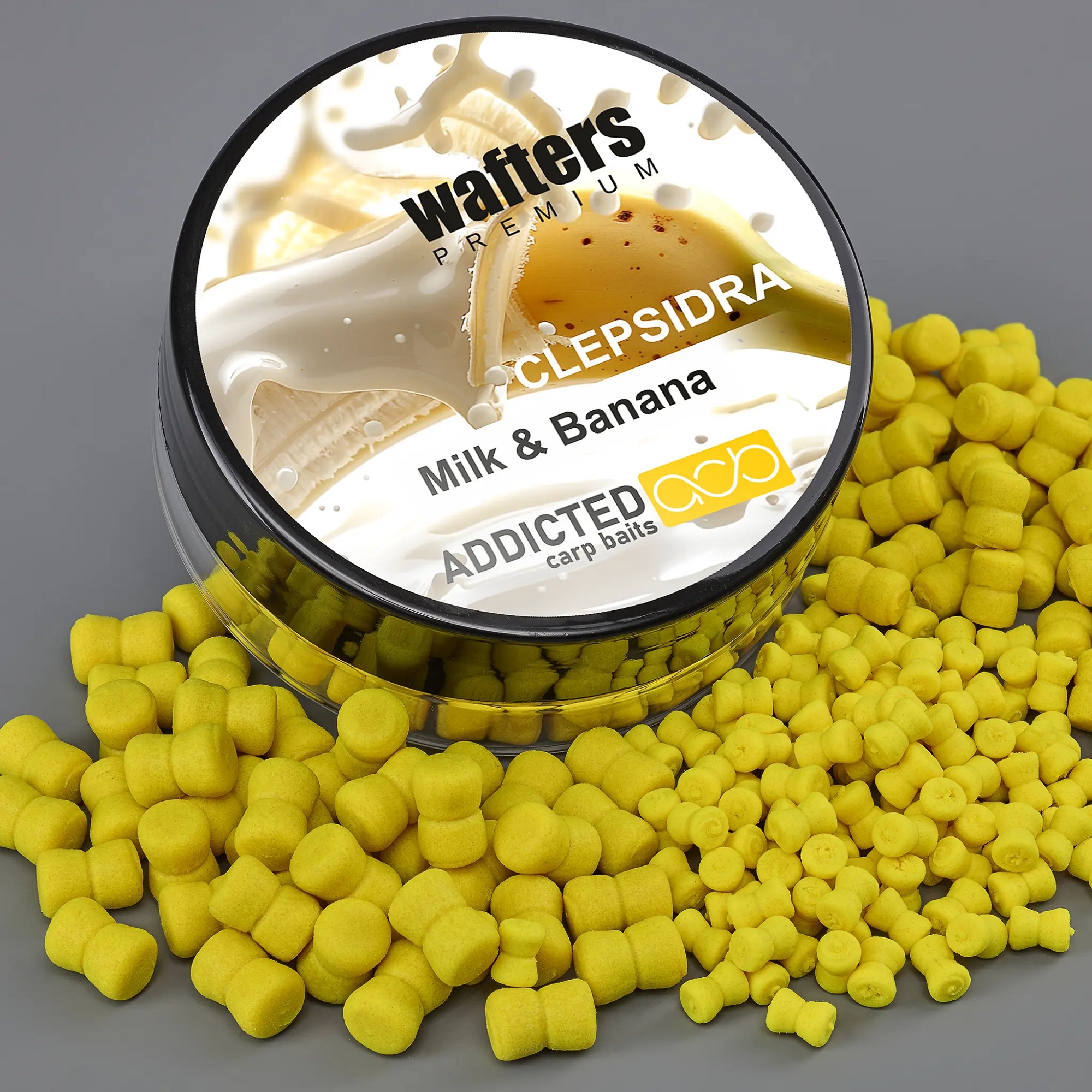 Bandum Wafters Clepsidra ADDICTED CARP BAITS - Milk & Banana (Latte & Banana)